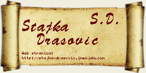 Stajka Drašović vizit kartica